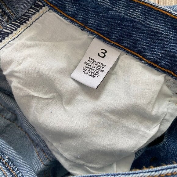 Almost Famous Juniors 3 Distressed Denim Fringe Hem Shorts Boho Festival Summer - Picture 11 of 11